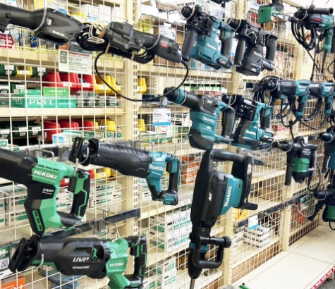 電動工具の陳列